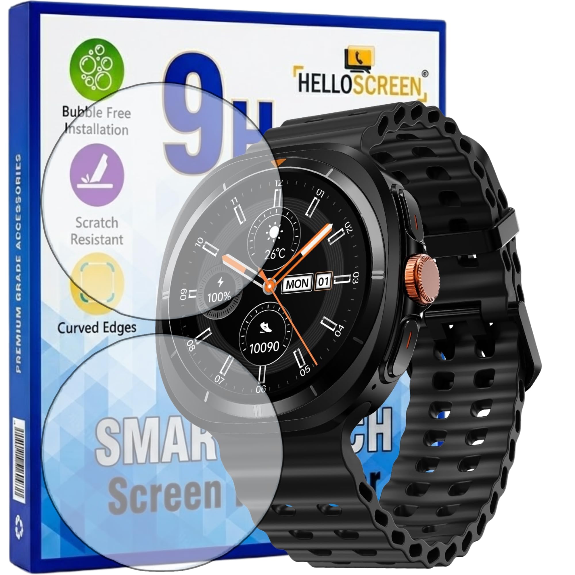 2 Pack Smartwatch Screen Protector for Fire Boltt Axiom 1.43 inch – Flexible TPU Screen Guard, Ultra Thin, Scratch Resistant, Bubble Free, Full Coverage – Not Tempered Glass-image-47