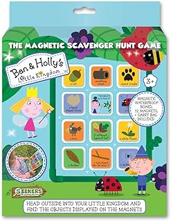 SEEKERS Ben and Holly's Scavenger Hunt Game - Starter Kit With Magnetic Board. Outdoor Nature Treasure Hunt. Ideal For Sensory Play and Travel. Outdoor Games for Kids. Add-On Sets Available.