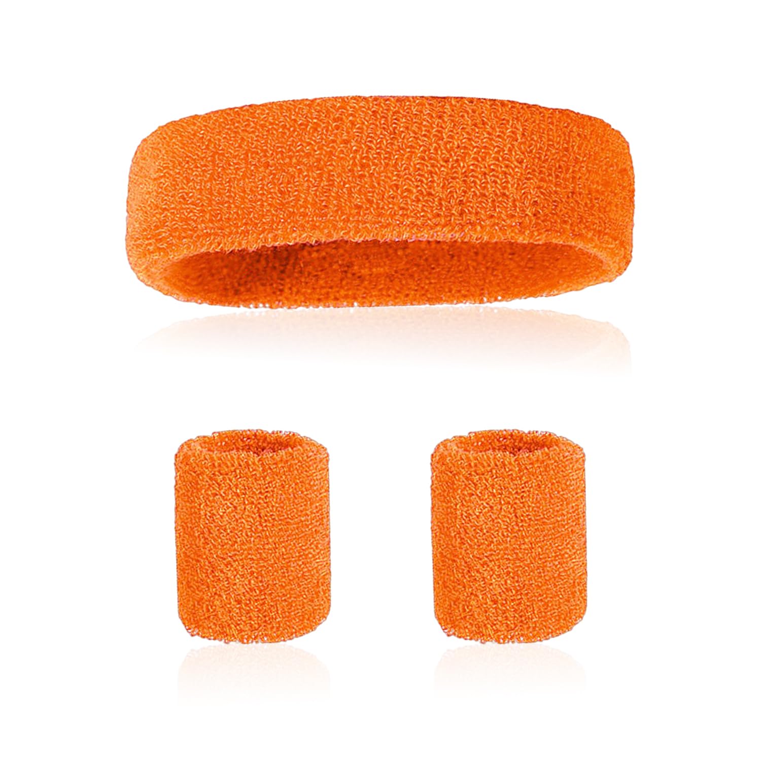 Lot De 3 Bandes De Transpiration SUYIPCUS - 1 Bandeau + 2 Bracelets - Tissu Éponge