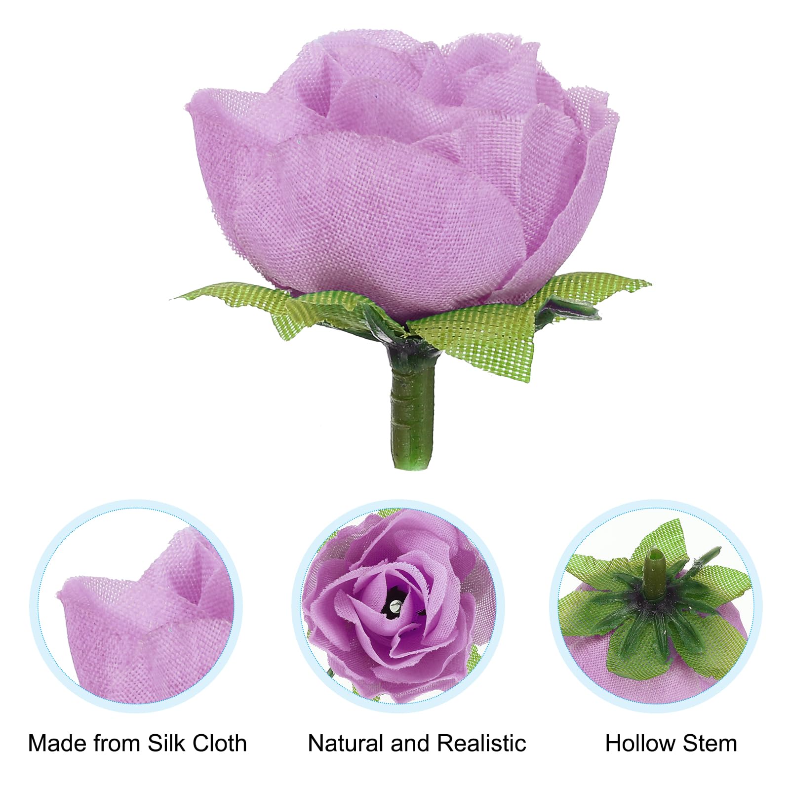 PATIKIL Mini Rose Artificial Flowers Bulk 1.2 Inch - Image 3