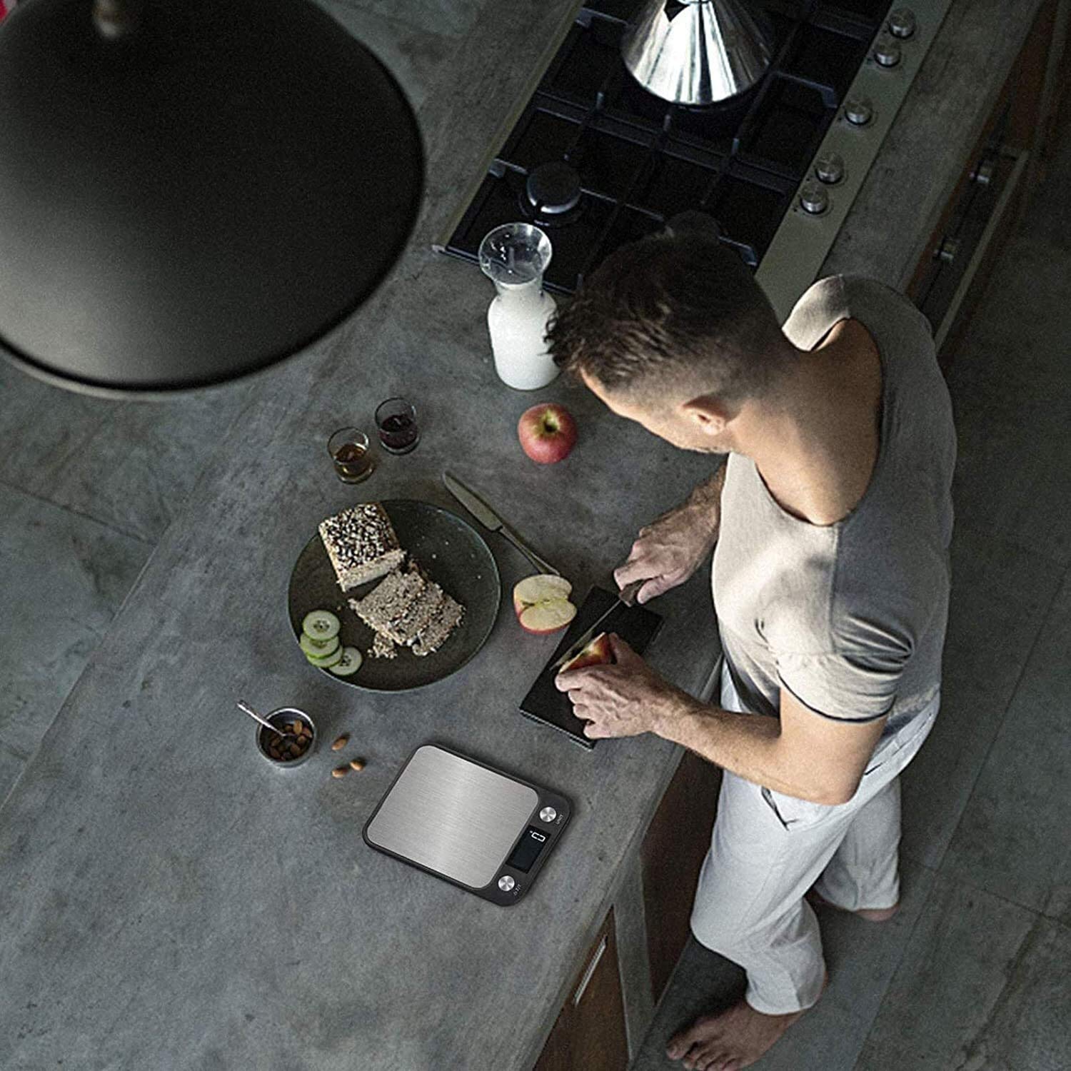 Precyzyjne wagi kuchenne z funkcją tarowania Cyfrowa żywność Skala kuchni Czarna Dokładna skala wielofunkcyjna w gramach i uncja max 11lbs / 5 kg Precyzja gotowania i pieczenia i stali nierdzewnej