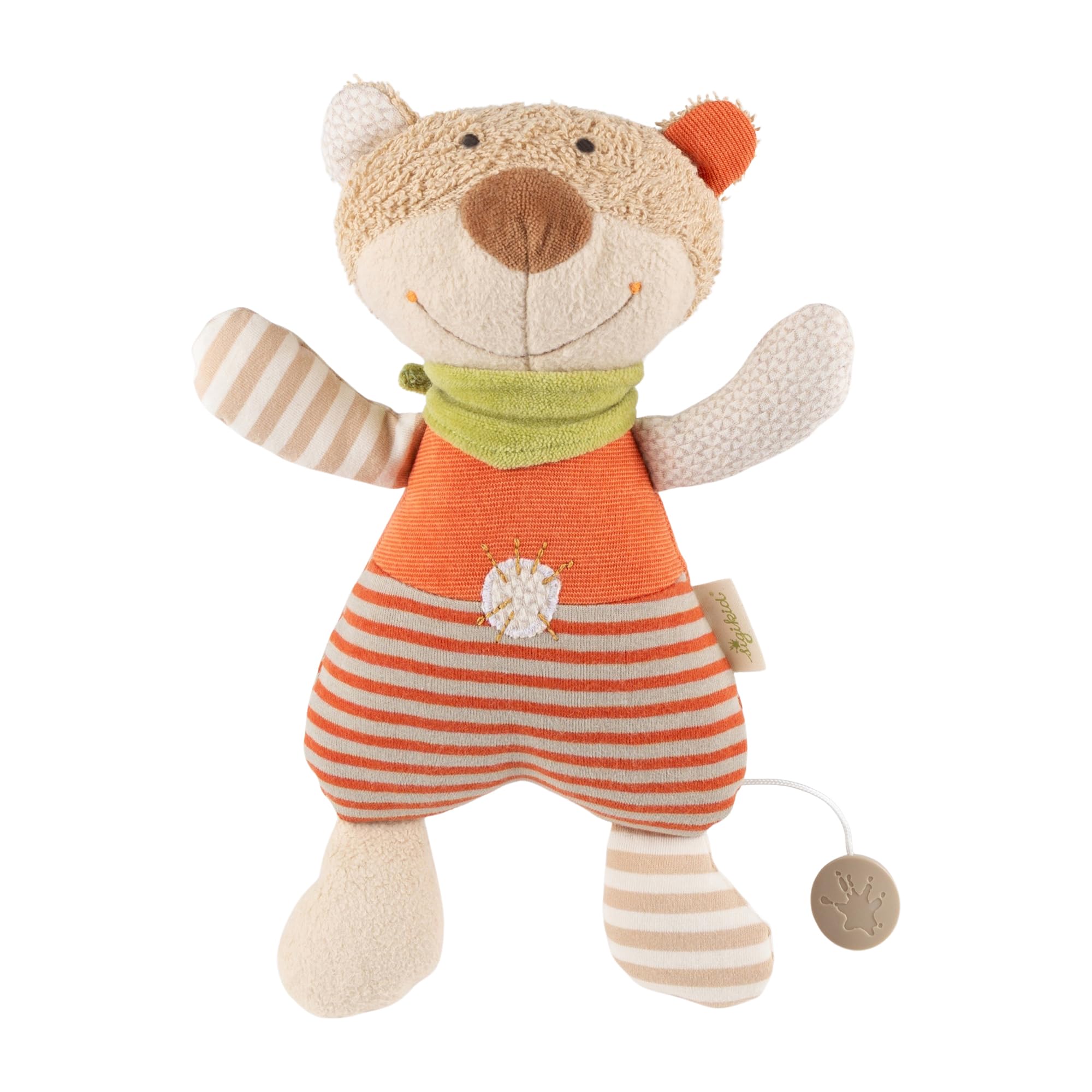SIGIKID 48916 Spieluhr Bär Green Mädchen und Jungen Babyspielzeug empfohlen ab Geburt mehrfarbig