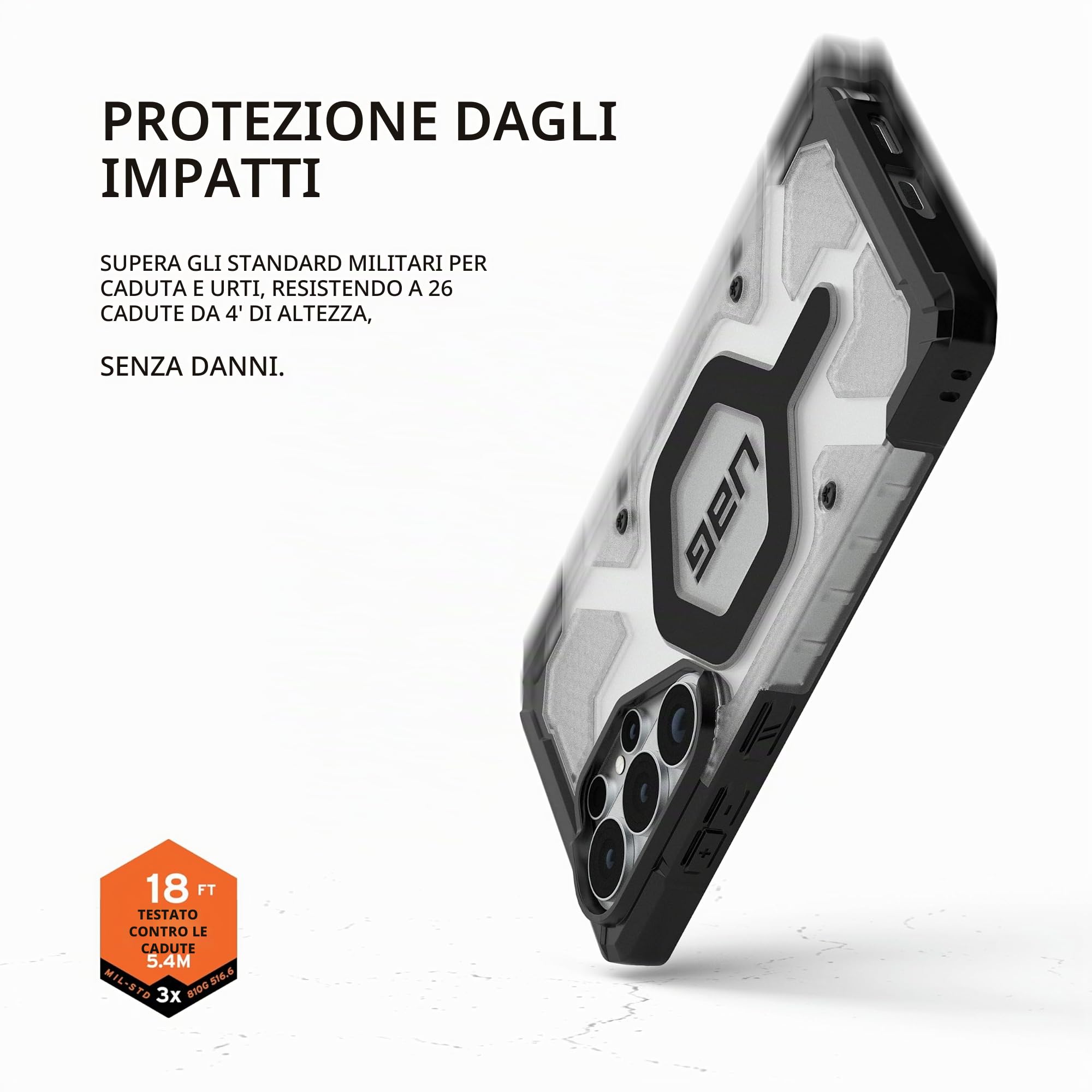 URBAN ARMOR GEAR Pathfinder MS Custodia Galaxy S26 Ultra | Perfetta aderenza | Resistenza alle cadute di 5,4 m | Modulo magnetico | Bordi rialzati | Tutte le porte accessibili