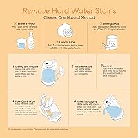 Vista 8 de COSORI - Hervidor eléctrico, sin contacto de plástico con agua, 1.8 qt/1500W, tapa interior y filtro de acero inoxidable, tetera para café y té