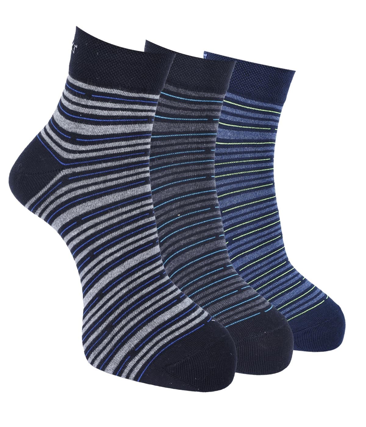 force nxt BY Dollar Socks for Men Solid Ankle Length Cotton Socks, Free Size, Pack of 3 (Multicoloured)-picture-32