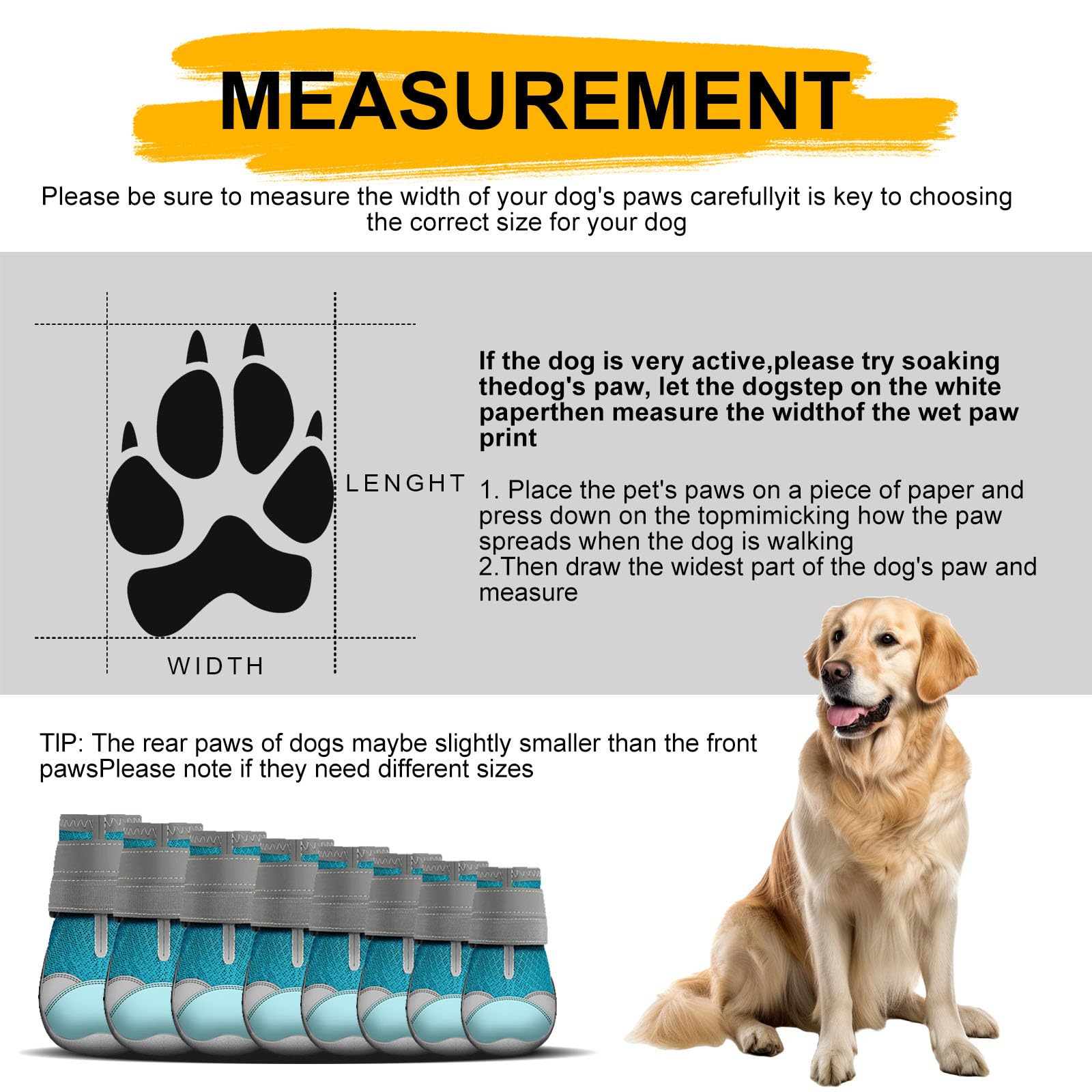 4Er-Set Hundeschuhe Für Alle Jahreszeiten, Wasserdicht Und rutschfest, Verstellbare Pfotenschutzschuhe Mit Reflektierenden Streifen Für Kleine, Mittlere Und Große Hunde,2XL