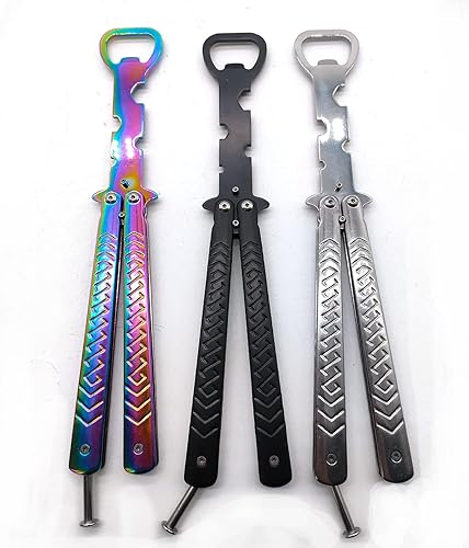 Miniatura 3 de Hermoso abrebotellas plegable de acero inoxidable resistente (3 piezas)