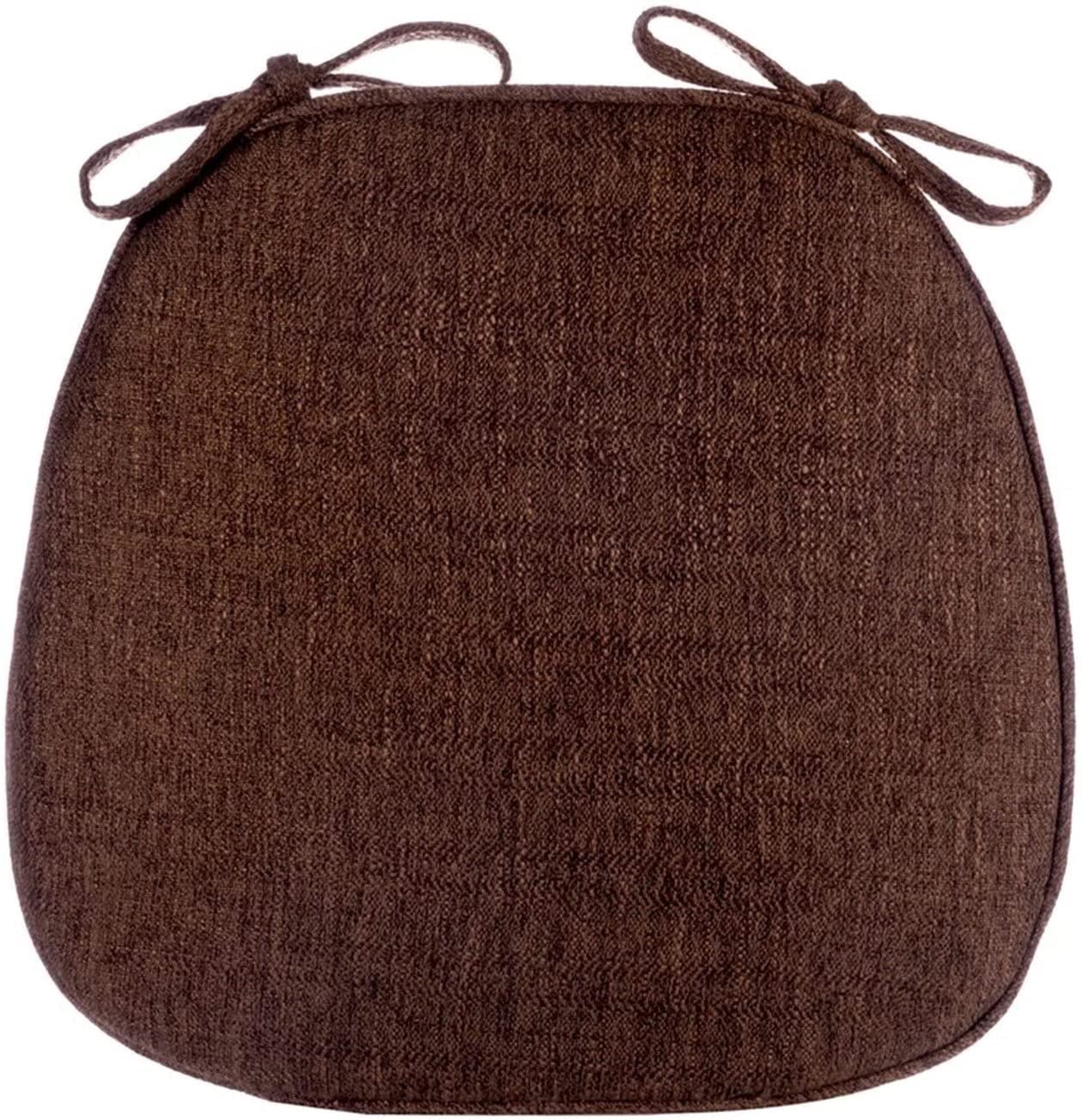 U-Shaped Chair Cushion Set (4 Pack) | Non-Slip Kitchen Dining Seat Pads With Ties, Brown Coffee, 17x15.7x13.8x2 In - View #11
