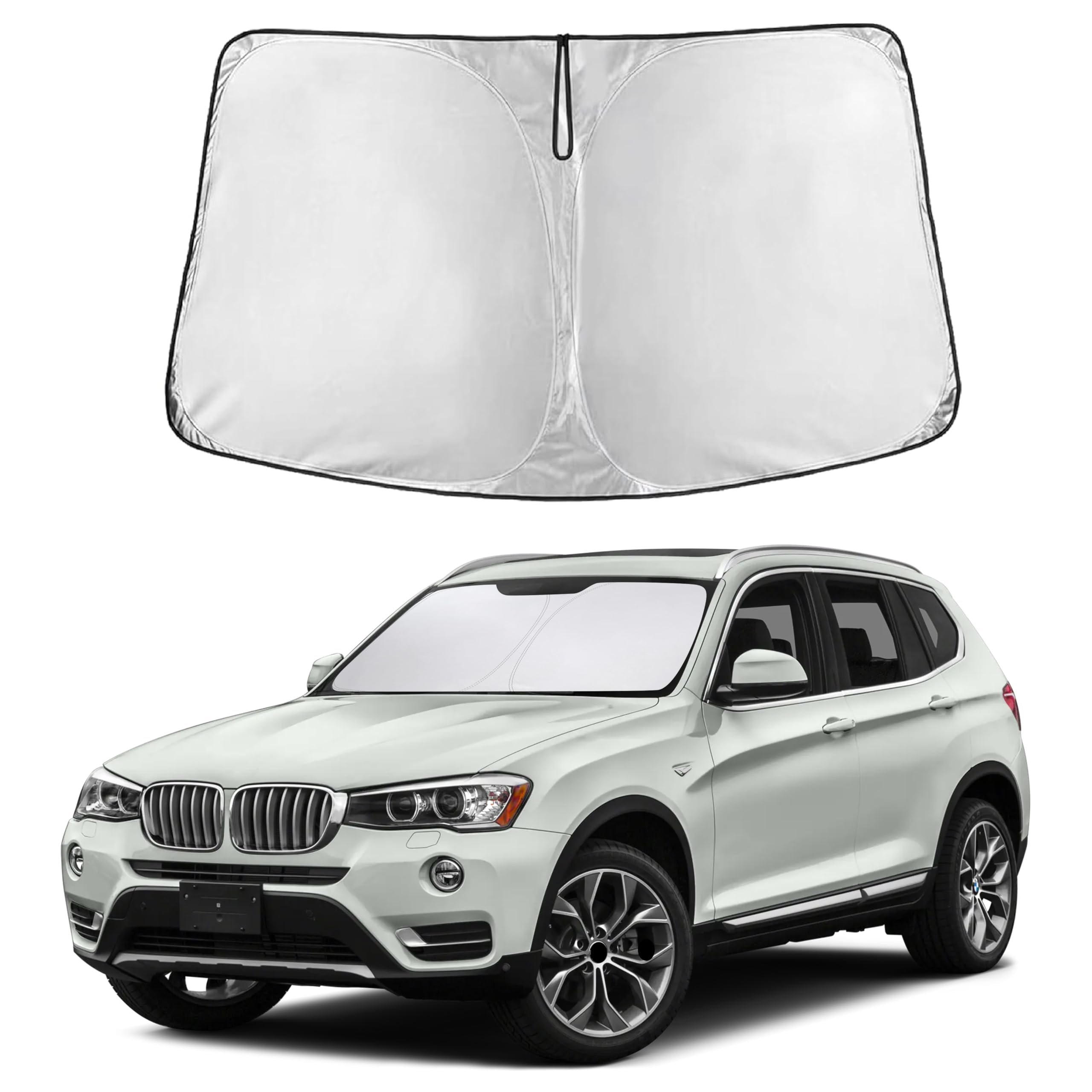EcoNour Windshield Sun Shade Compatible for BMW X3 2011-2015 2016 2017