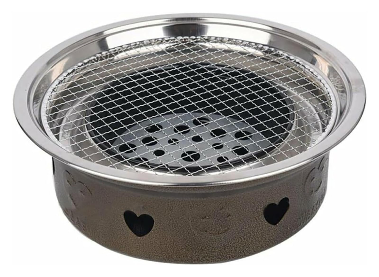 5 szt. okrągły jednorazowy kosz do grillowania – wielofunkcyjna taca do grillowania do restauracji, cateringu i gotowania na świeżym powietrzu (25 cm) - idealna dla entuzjastów grillowania i