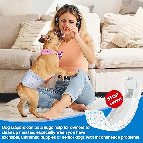 Miniatura 8 de Pet Soft Pañales desechables para perros machos pañales desechables para perros machos con indicador de humedad para niños y cachorros 48 unidades