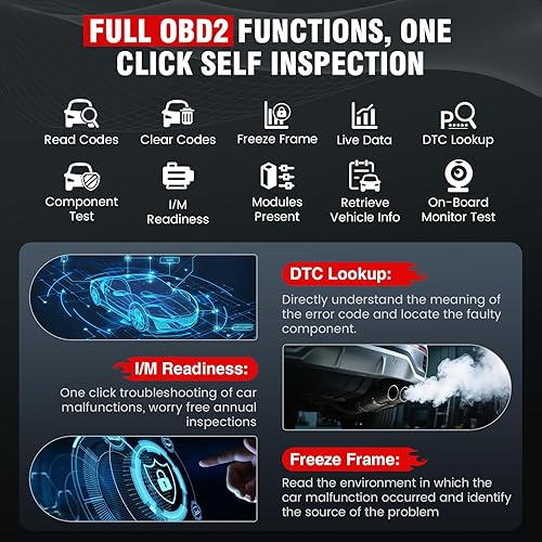 Miniatura 5 de BOSSCOMM IF740 - Lector de código OBD2, herramienta de diagnóstico del escáner, ABSSRStransmisiónverificación del motor de diagnóstico del