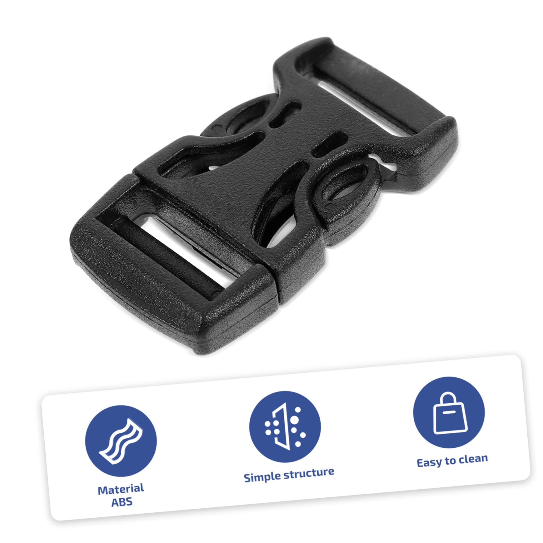Anneome 100piezas Hebillas De Liberación Lateral Para Cinturones De Equipaje Mochilas y Accesorios De Bricolaje Fáciles De Instalar y Reemplazar Adaptables Cinturones