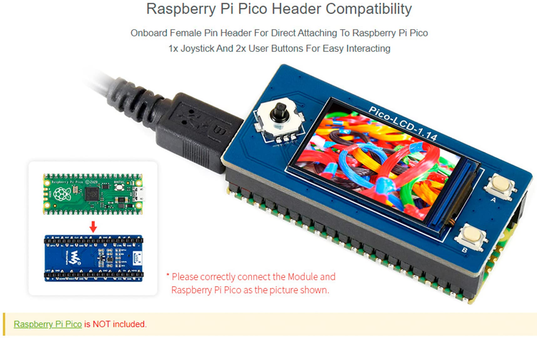 Amazon.co.jp: Raspberry Pi Pico用 1.15インチ LCDディスプレイ
