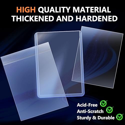 Miniatura 5 de TopLoaders - 40 fundas para tarjetas de intercambio, fundas para tarjetas de béisbol, protectores de tarjetas, cargadores superiores de plástico