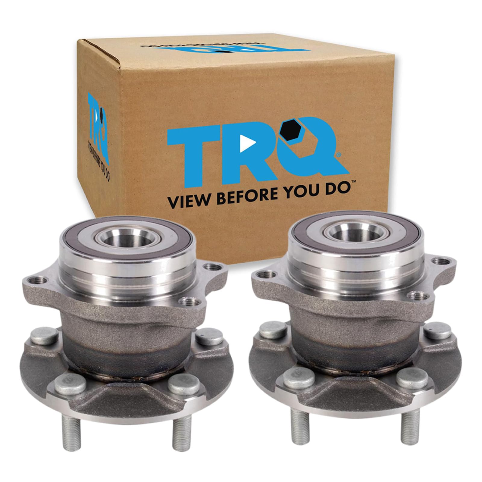 TRQ 2 Piece Rear Wheel Bearing &amp; Hub Assembly Set