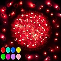 Vista 16 de Aogist 100 luces de globo blanco con lazo para colgar, mini luces de bola de huevo de Pascua, luces LED para bebidas, mini luz redonda pequeña