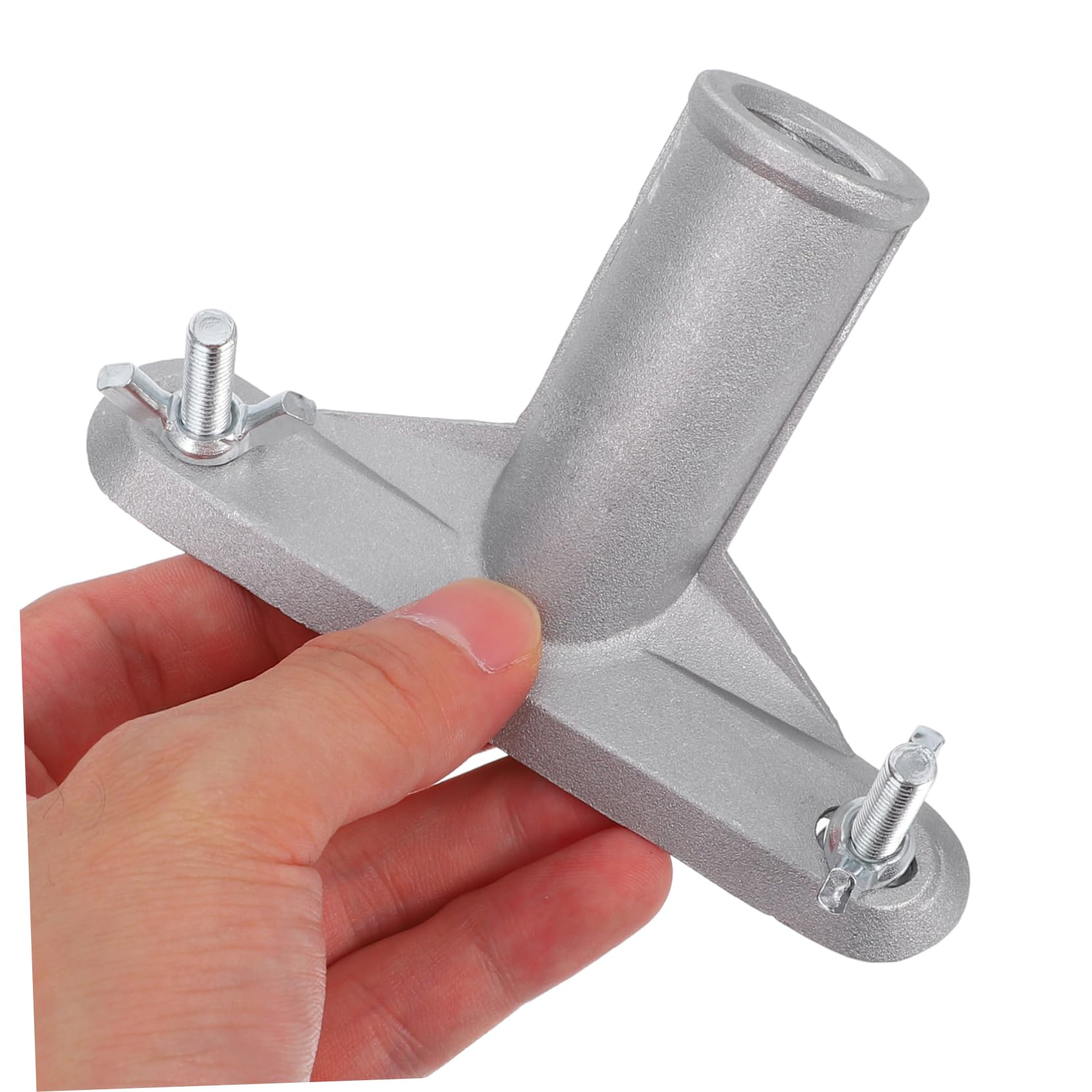 TEHAUX 2pcs Roller Brush Telescopic Rod Connecting Broom Mop Connector Cleaning Chuck Mounted Mop Holder Sweeper Handle Mounting Brackets Pole Handles Replacement Silver Aluminum Alloy