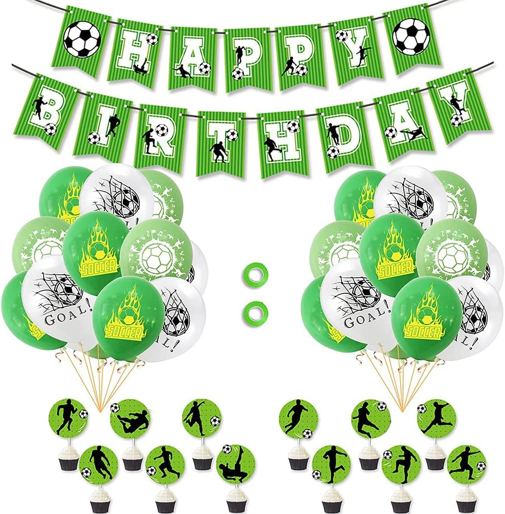 MEZHEN Football Balloons Latex Birthday Balloon Football Party