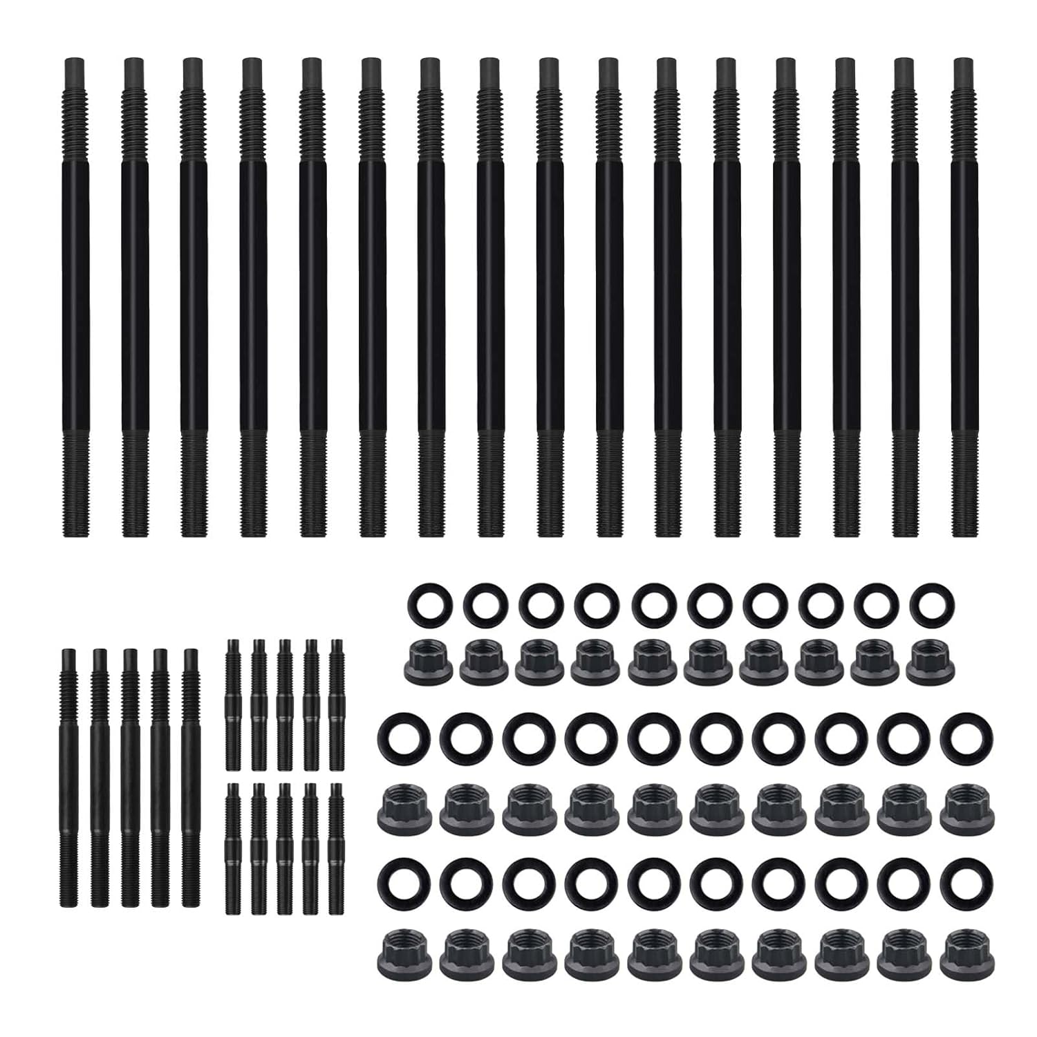 MR HELLO LS Head Studs Kit for 4.8L 5.3L 5.7L 6.0L LS1 LS6 LQ9 Engine, Head Bolts Compatible with 97-03 Chevy Silverado GMC Sierra