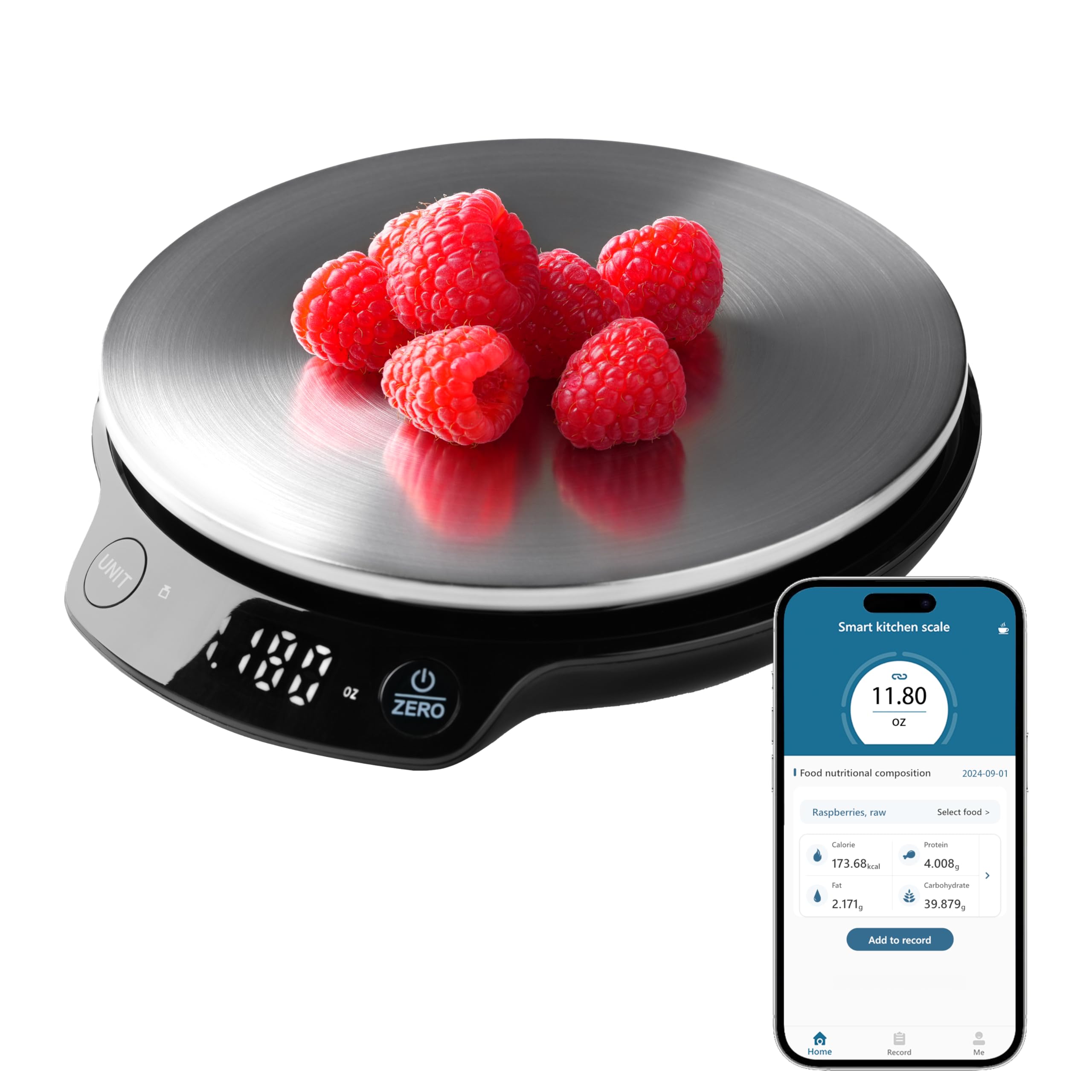 ATOGOU Smart Nutritional Scale, High Precision, Free APP  with Nutrients Tracking, Calorie, Marco, Ounces and Grams, for Kitchen,  Weight