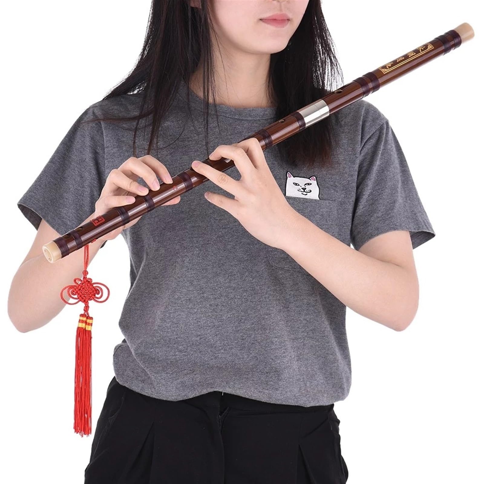 Flet Bambusowy C-key Gorzki Flet Bambusowy Tradycyjny Ręcznie Robiony Chiński Instrument Muzyczny Instrument Dęty Drewniany