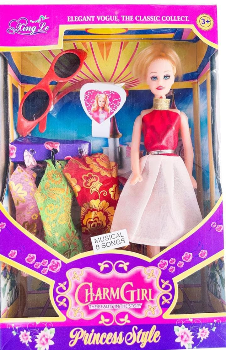 Pooja G Doll Set for Girls Children with Doll Shoes, Dress, Accessories for Girls- Multicolor Fashion Accessories Dolls Set for Kids Girls (Set of 1) (B0CKHR1BBG) Amazon Price History, Amazon Price Tracker