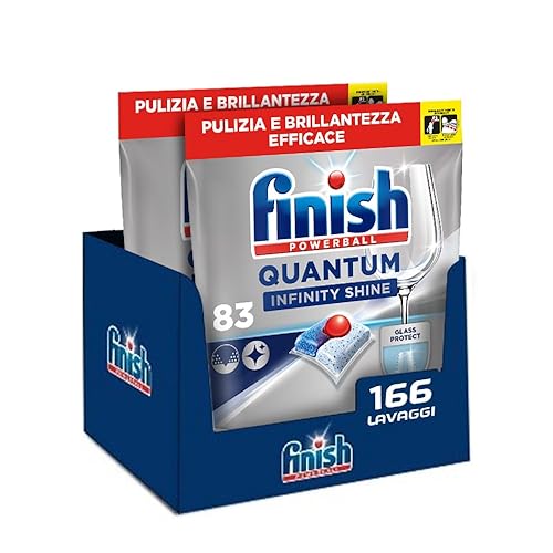 Immagine del prodotto Finish Quantum Infinity Shine Pastiglie Lavastoviglie, 166 Capsule Lavastoviglie, per una Pulizia Profonda e Stoviglie Brillanti