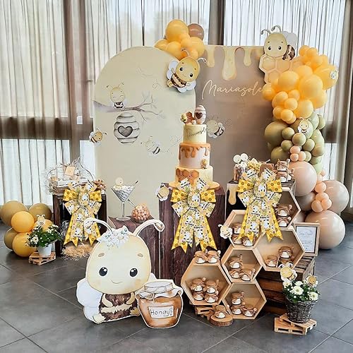 Miniatura 5 de 2 lazos de corona de día de abejorros, lazo de primavera enano a cuadros, tiras amarillas y negras, lazos de arpillera para coronas, lazos de cinta