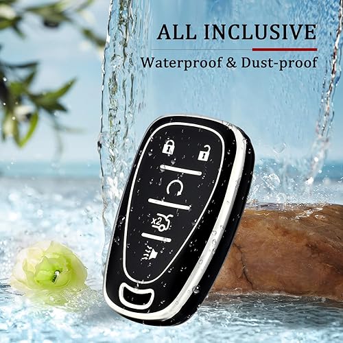 Vista 42 de OFFWEGO - Funda protectora para llavero de Chevrolet, funda protectora de TPU adecuada para Chevrolet Malibu Tahoe Camaro Equinox Cruze Silverado