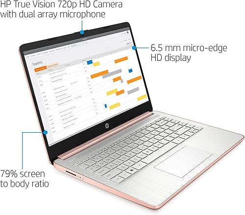 Miniatura 3 de HP Stream - Laptop rosa de 14 pulgadas, Intel Celeron N4120, Office 365 1 año, 4 GB de RAM, 192 GB de almacenamiento (64 GB eMMC+ 128 GB MicroSD),