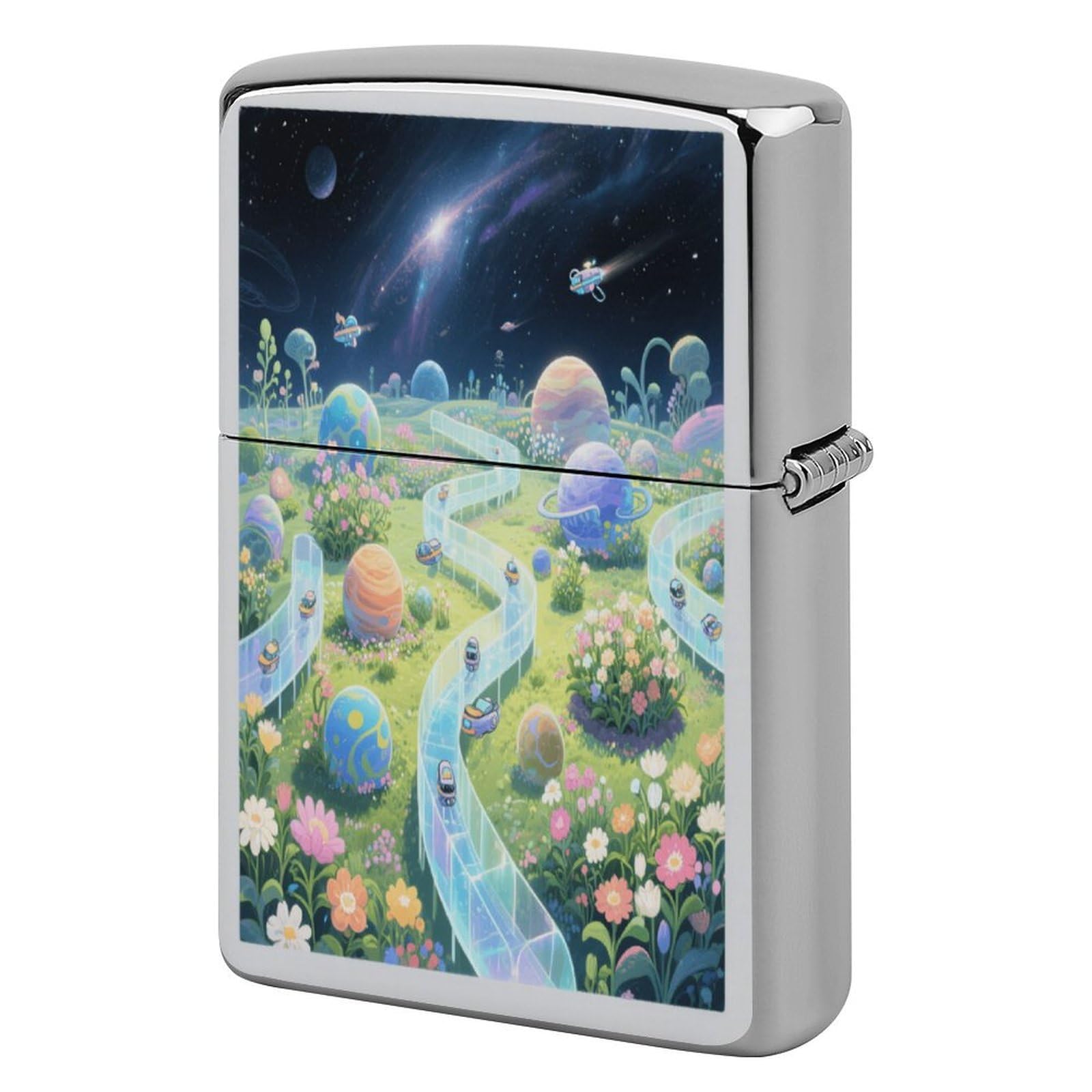Fekiloot Style Interstellar Garden Lighter Case Cover Metal Lighter Case