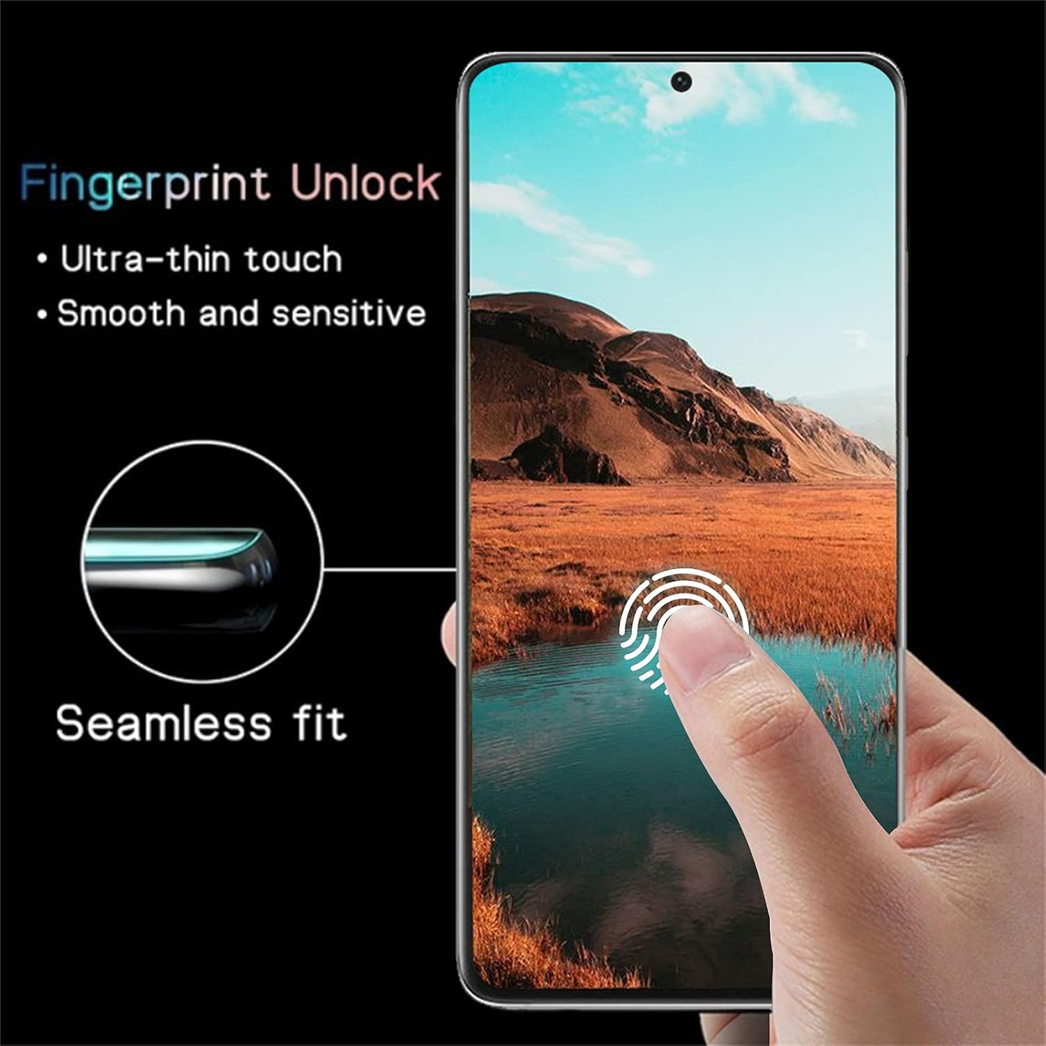 [2+2 Pack] Galaxy S21 Ultra Screen Protector, 9H Tempered Glass, Ultrasonic Fingerprint Compatible,3D Curved, HD Clear for Samsung S21 Ultra 5G Glass Screen Protector