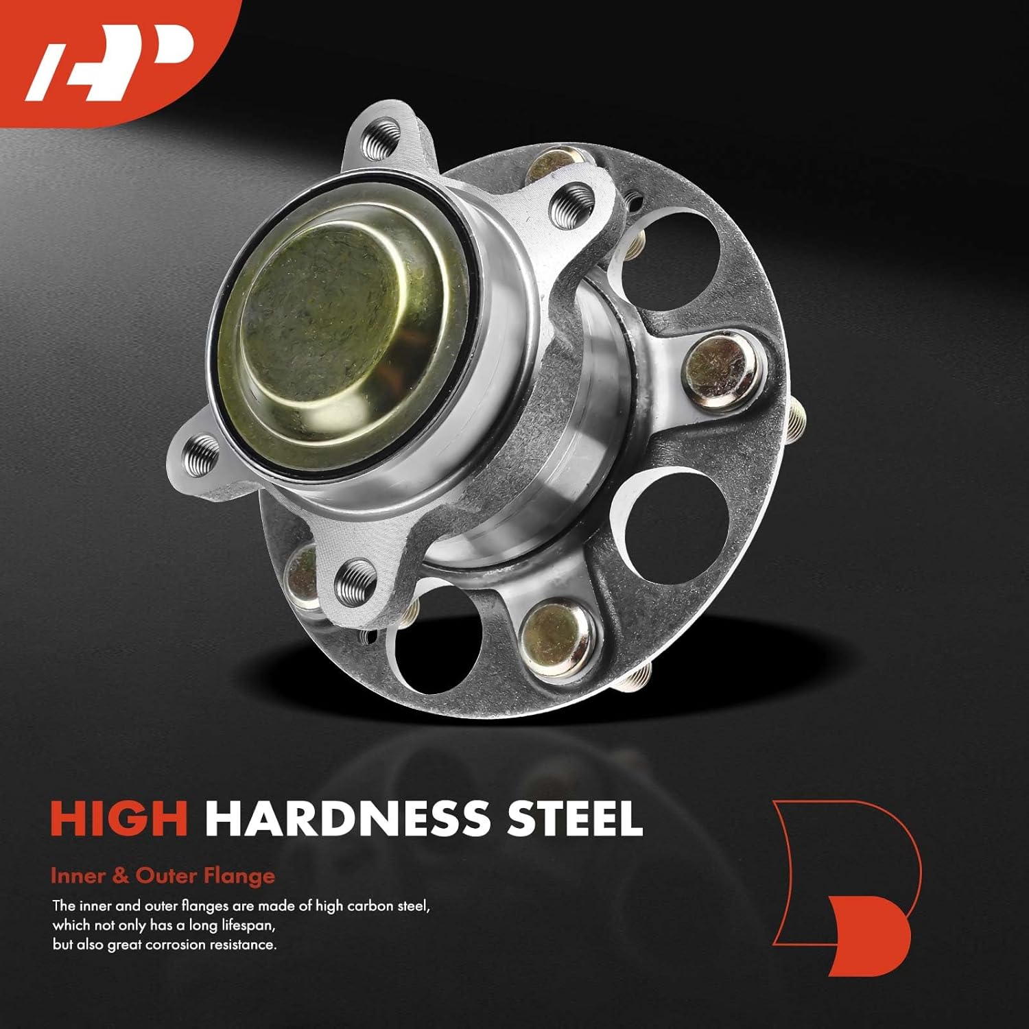 A-Premium 2 x Rear Wheel Bearing and Hub Assembly with 5-Lug Compatible with Honda Civic 2013-2015, Acura ILX 2016-2018