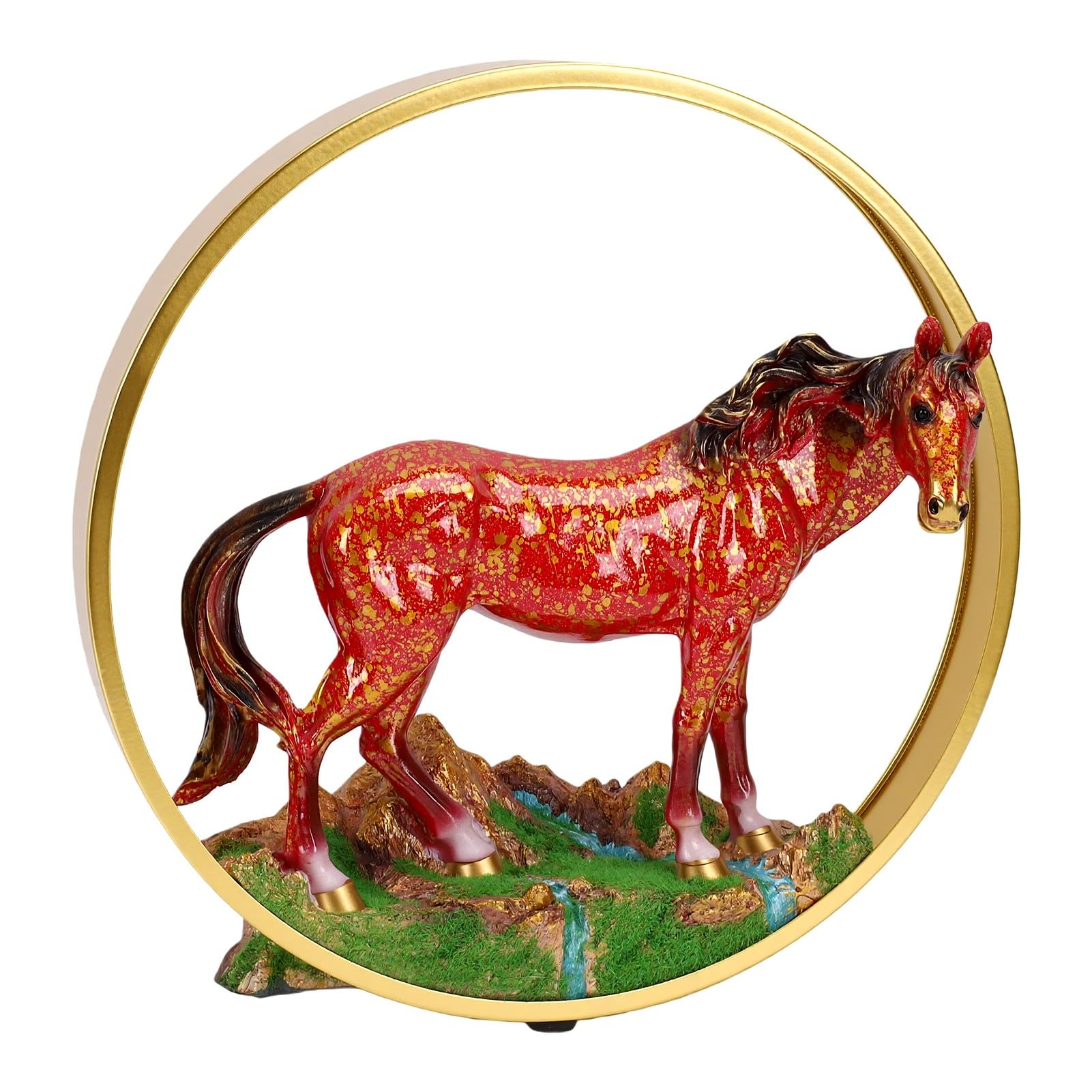 Ejoyous Figura Konia Dekoracyjna z żywicy 29,5 Cm Nowoczesne Biuro Domowe