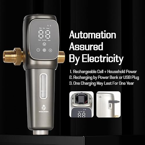 Miniatura 4 de Filtros de sedimentos giratorios automáticos de 40 micrones, descarga y drenaje automático de pantalla táctil, cabezal giratorio de 360, filtro de