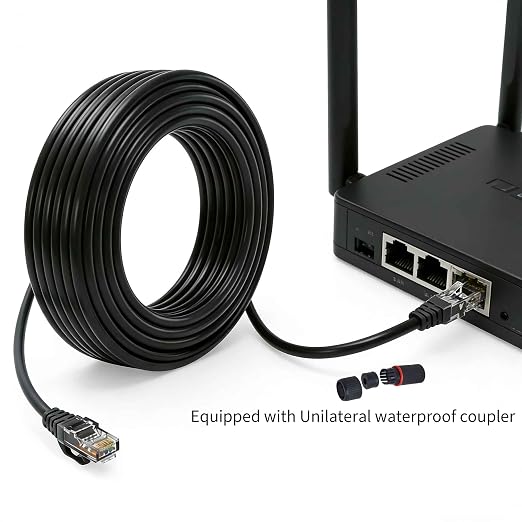 Cable de red Ethernet Cat 6 30m negro 4 piezas miniatura 3