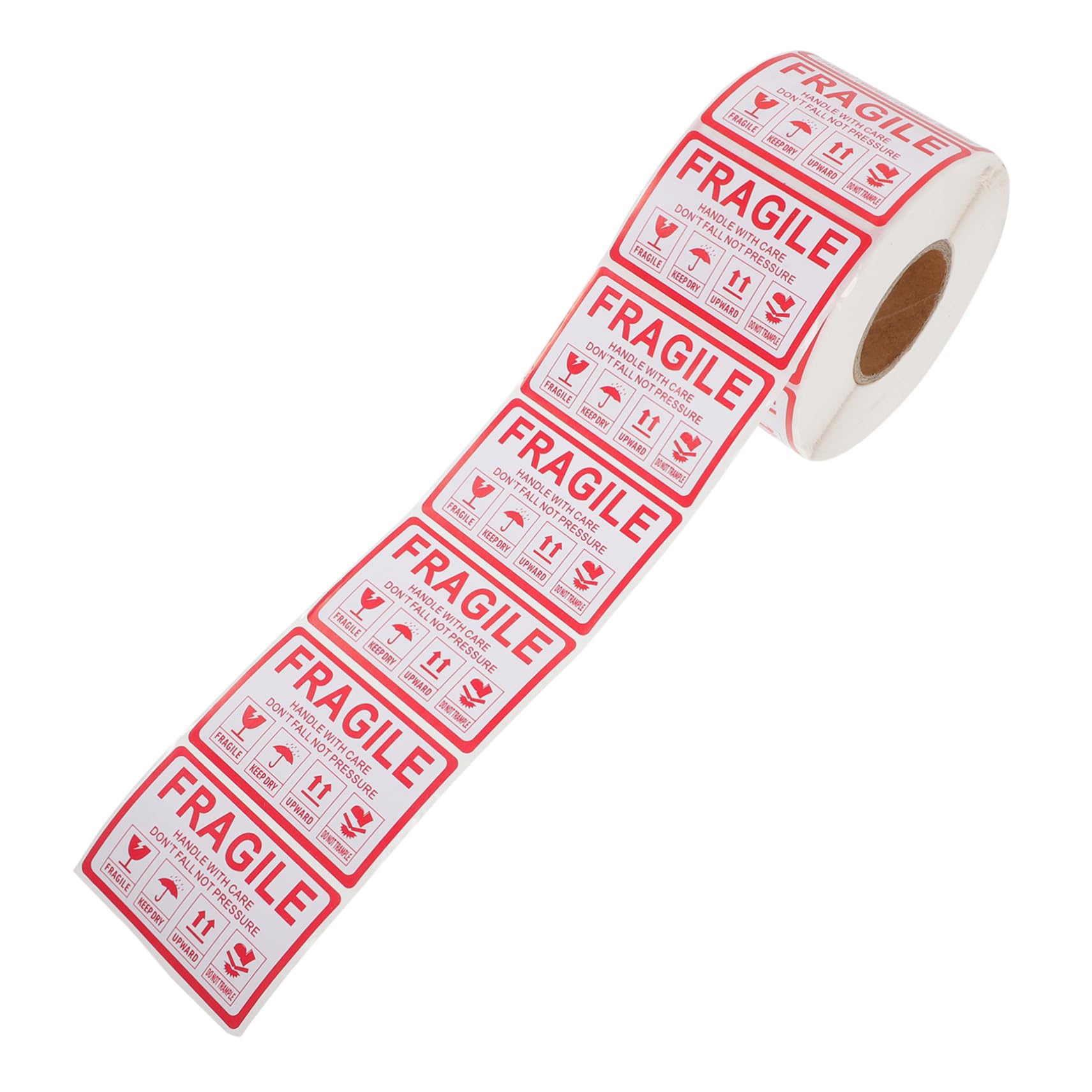 Tofficu 3 Rouleaux étiquettes d'avertissement adhésives étiquette autocollantes etiquette fragile expédition ruban adhésif transparent Vide autocollant fragile autocollants fragiles Papier
