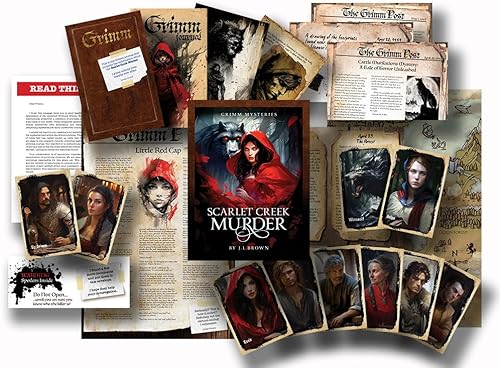 Miniatura 3 de Grimm Mysteries Scarlet Creek Murder  Murder Mystery Game  Si eres un detective de corazón que ama resolver misterios de asesinatos, casos fríos sin