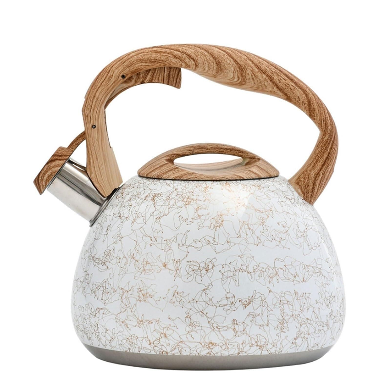 Camping Teapot, 3L Tea Kettle for Stove Top, Stainless Steel Whistling Kettle Stovetop, for Induction Cookers Gas Stoves