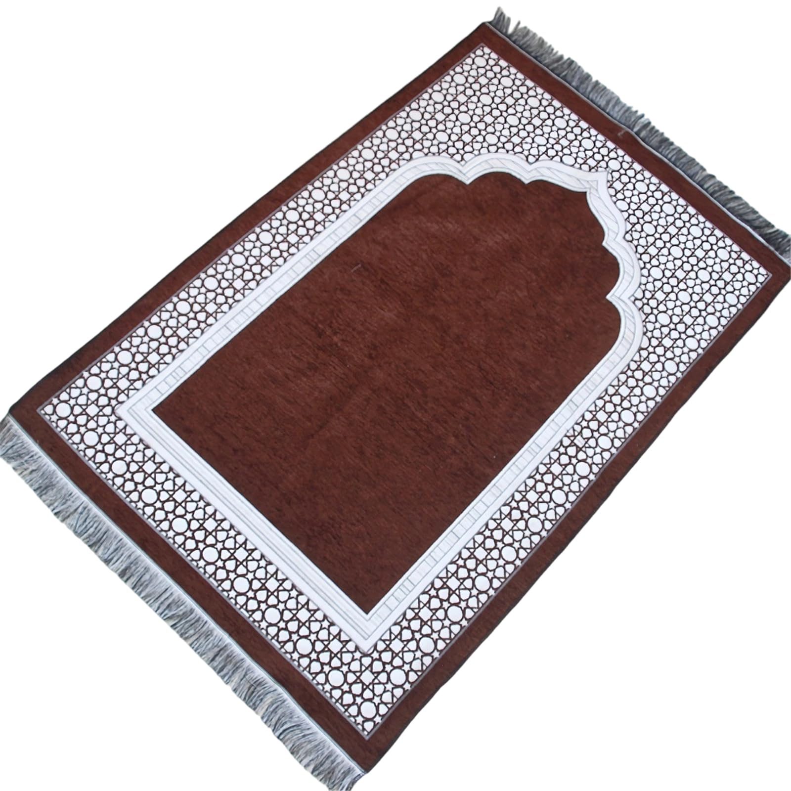 HZBB Foldable Portable Prayer Mat Islamics Woven Arabic Pattern Pray Rug Blanket with Tassels for Men Women and Children Muslims Islamics Prayer Rug