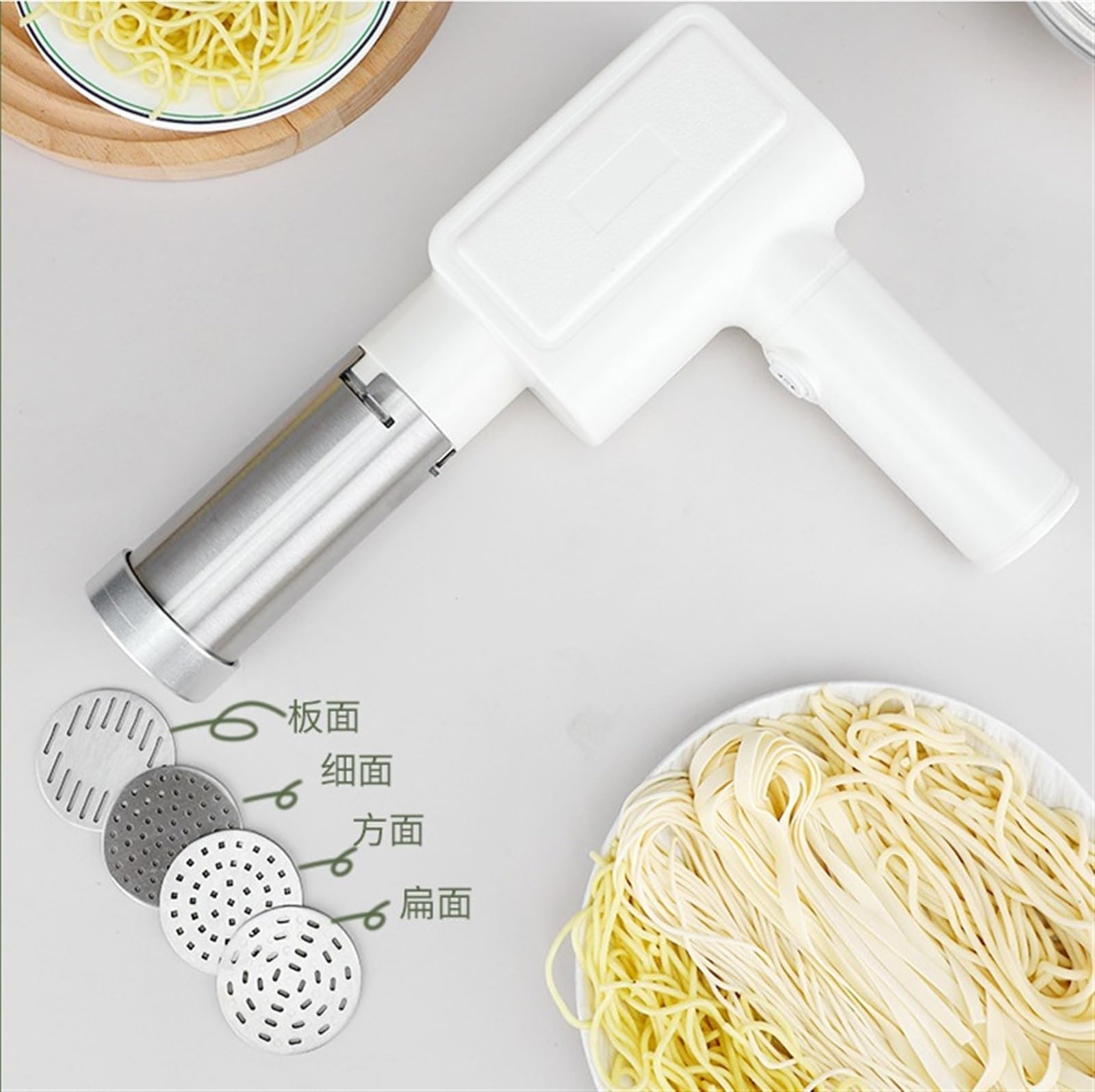Máquina para Hacer Pasta Máquina para Hacer Pasta Máquina eléctrica para Hacer Pasta Rodillo de Fideos de Mano Fabricación de Fideos de Acero Inoxidable para Hacer Fideos