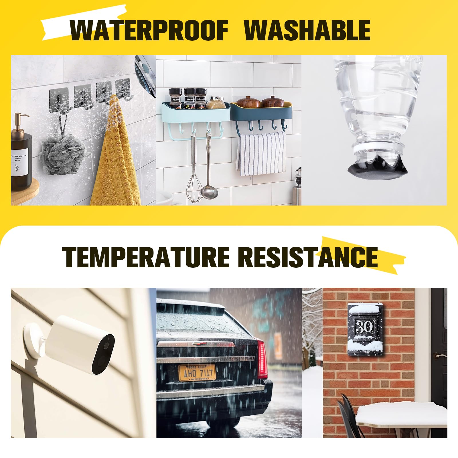 HitLights Double Sided Tape Heavy Duty, 1/2 In X 50 Ft, Adhesive Mounting Tape Waterproof, Strong Double Stick Foam Tape For Walls Poster Automotive Outdoor Home (Pack Of 1