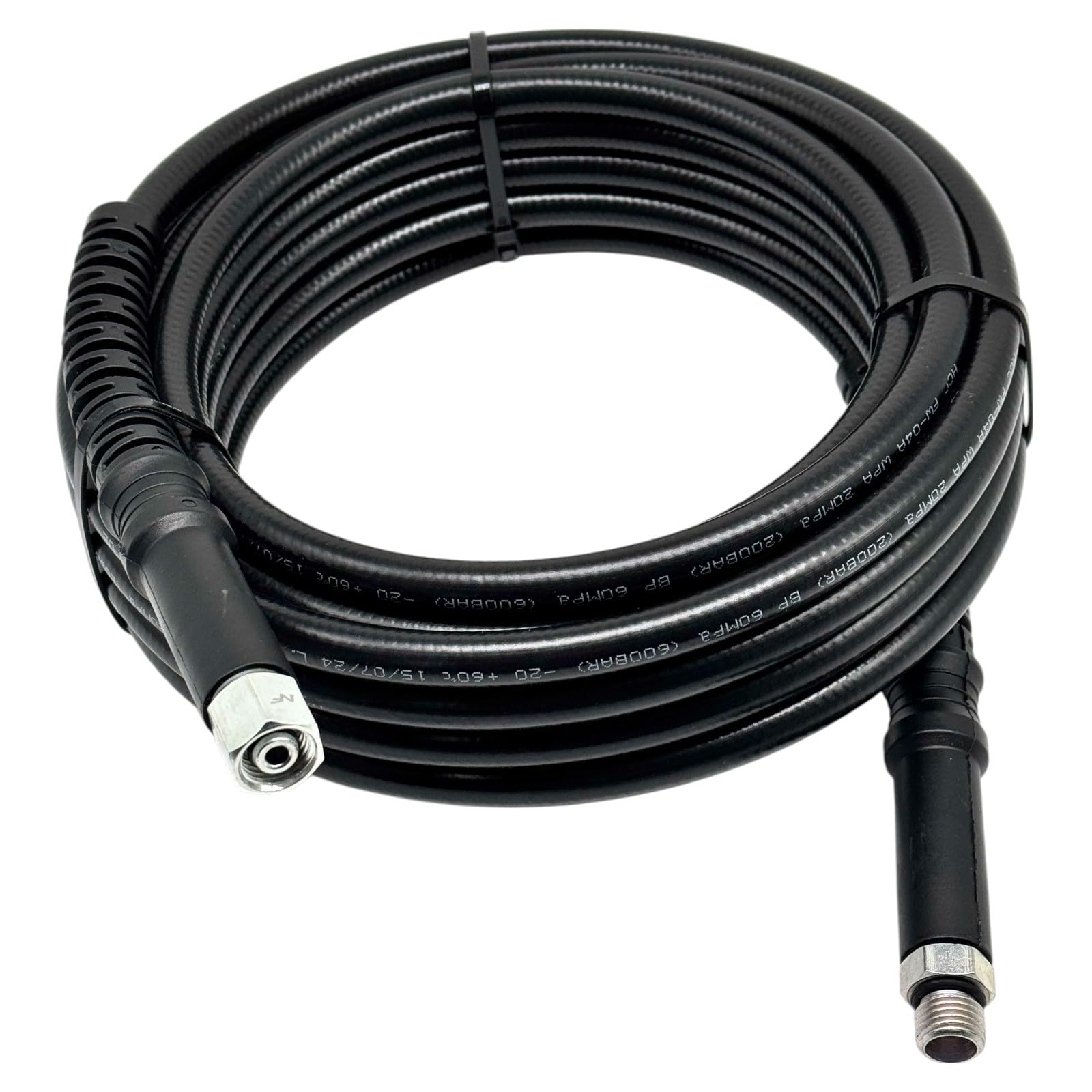 Tubo ad alta pressione M14 x 1,5 IG su M14 x 1,5 AG - Tubo di ricambio DN6 - 200 bar - 8 mm foro e mandrino - per idropulitrice accessori pistola - montaggio senza attrezzi (25 metri)