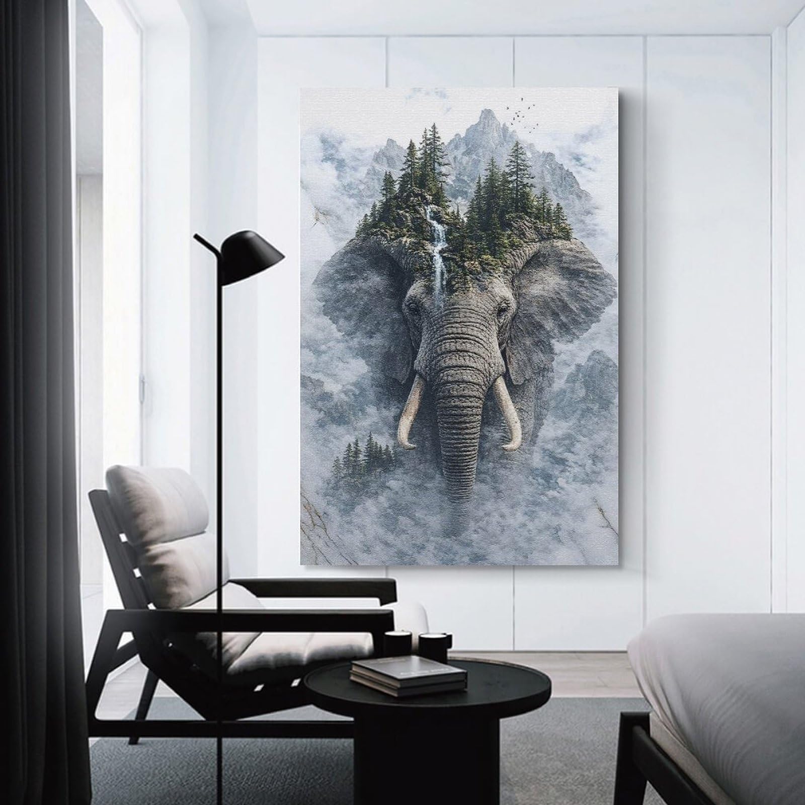 Junmoney Wall Picture Print The Majestic Sentinel of The Forest Realm, 12x18inch(30x45cm), for Workspace Walls, Study Corners Or Bedrooms, A Smart Decor Choice for Study Walls