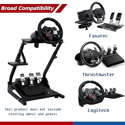 Miniatura 2 de Minneer G29 Racing Wheel Stand for LogitechThrustmaster G29G920G923T80T150 Driving Simulator Cockpit Support Folding and Only Contains Stand