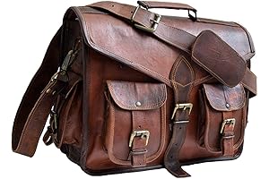 SHAKUN LEATHER JOURNAL 11 x 15 Small Brown Satchel