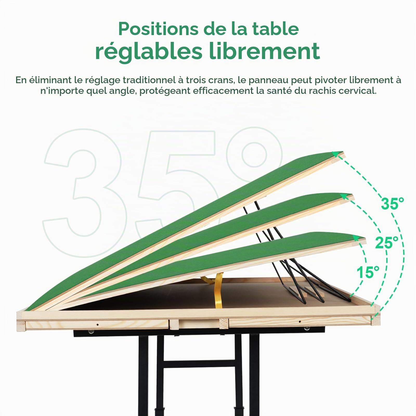 Table de Puzzle Jifenkla 1500 Pièces avec Pieds, 89 x 69 cm, Hauteur et Angle Réglables, Roues, 4 Tiroirs et Couvercle, Cadeau d'Anniversaire pour Adultes