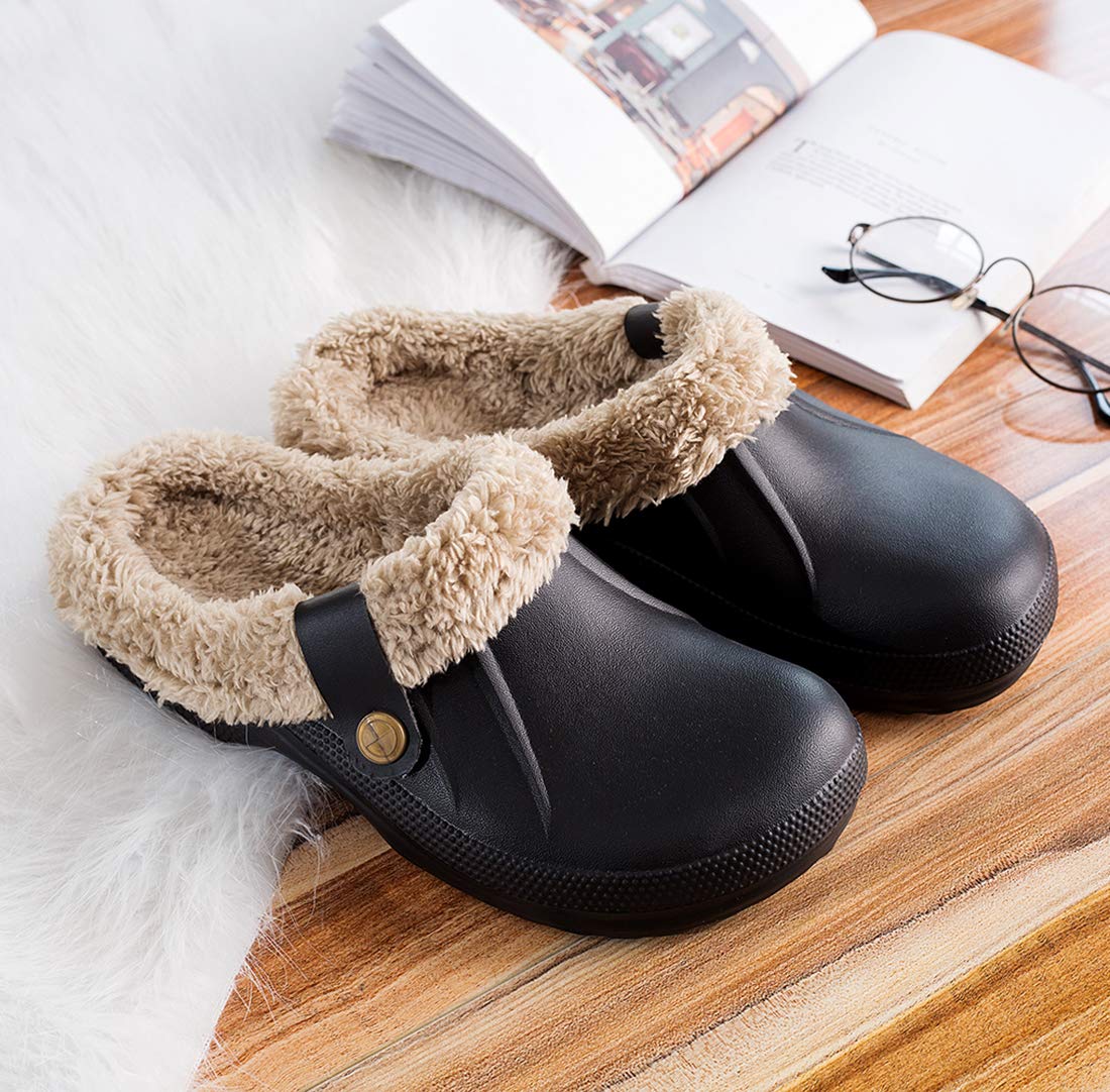 CELANDA Pantofole Invernali Donna Uomo Zoccoli e Sabot Unisex Ciabatte da casa Impermeabile Antiscivolo Scarpe da Giardino All'aperto/Interno,GR.35-47