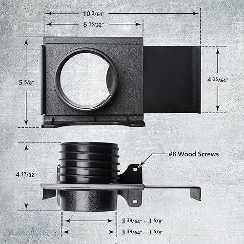 Miniatura 2 de POWERTEC 70281-P2 - Manguito flexible de control de polvo de 6 pulgadas con abrazaderas de manguera ajustables, conector de manguera de goma para